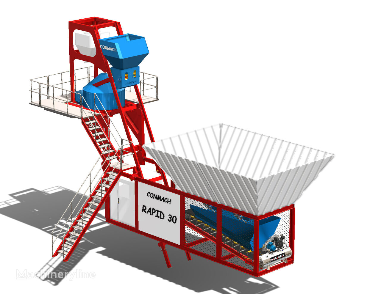 new Conmach RapidKing-30 Compact Concrete Batching Plant - 30 m3/h concrete plant