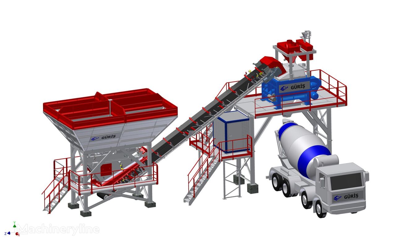 new Güriş GCP 100 CT concrete plant