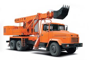 new KrAZ 65053 UDS-114R Автоэкскаватор-планировщик  telescopic boom excavator