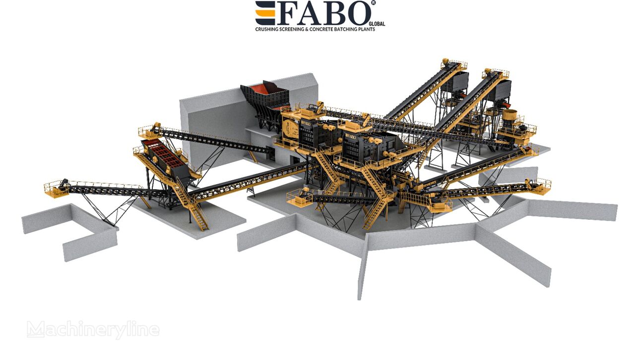 new FABO 500 TPH INSTALLATION DE CONCASSAGE ET DE CRIBLAGE FIXE | STOCK crushing plant